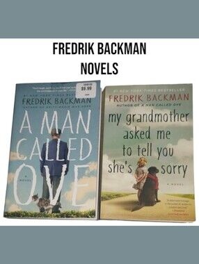 Fredrik Backman author 2 paperback novel books a man called ove + my grandmother